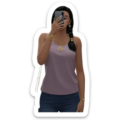 girl with jewelry indoors sticker