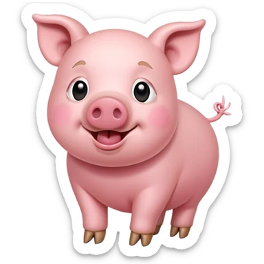 Pig funny sticker