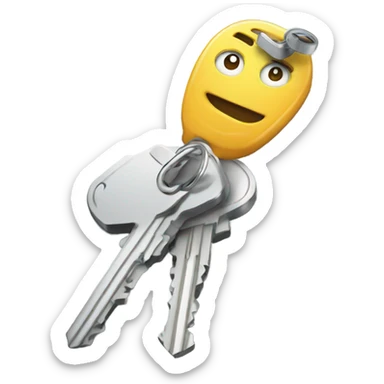 Broken car keys sticker