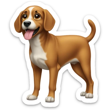 Dog with big butt sticker