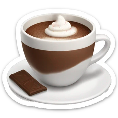 A cup of hot chocolate for Christmas sticker