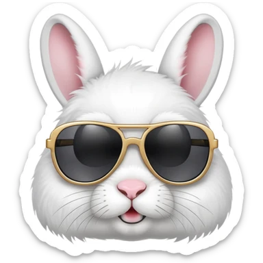 conejo con lentes de sol sticker