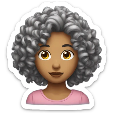 Jeune obèses cheveux bouclés  sticker