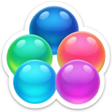 magic spheres, neon, glow sticker