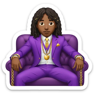 Rick james lying on a dirty couch sticker