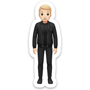 No head Body Wearing Jacket And Black Pants And One Hand In Jacket Pocket  sticker