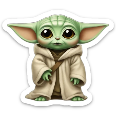 Baby yoda who lol sticker