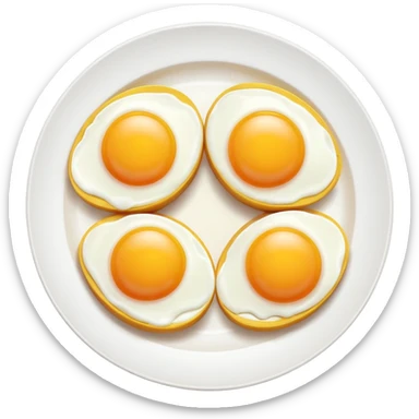 Two Sunny side Eggs in a plate sticker
