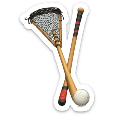 shinty stick and shinty ball sticker