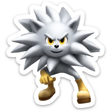 Silver The Hedgehog Using His Power Aerokinesis  sticker
