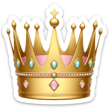 Pink Pastel & Gold Crown sticker