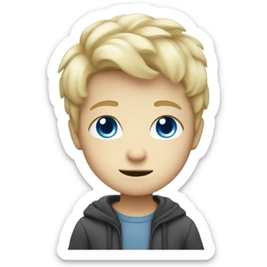 Adorable chibi Blond boy with blue eyes sticker