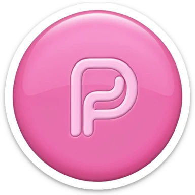 pink p logo sticker