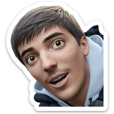 boys in gloves blurry action sticker