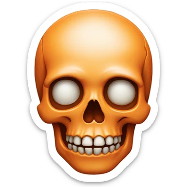 skull in orange sticker