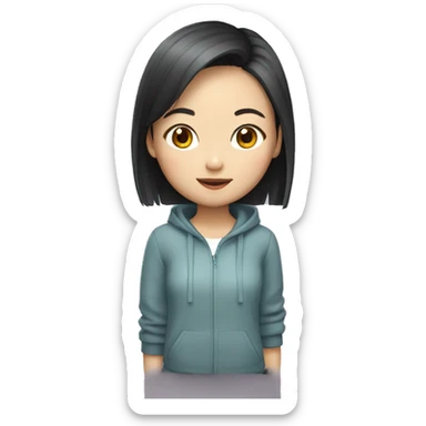 asian girl in hong kong  sticker