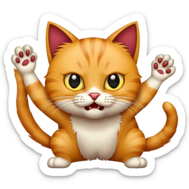 cat attack 123451 sticker
