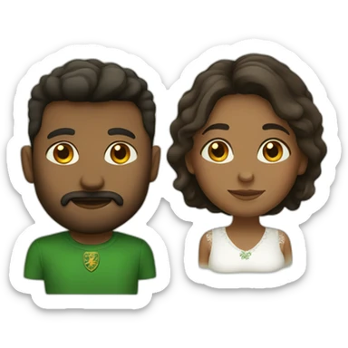 irish/colombian couple sticker