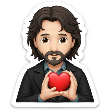 Sirius black hold a heart  sticker