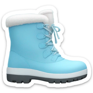 Light blue snow boots sticker