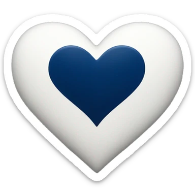 navy blue heart sticker