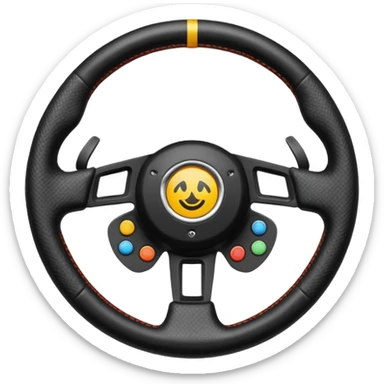 volante de racing sticker