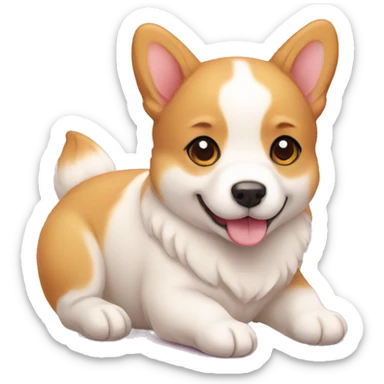 cute kawaii baby dog corgi sticker