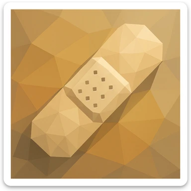 bandage, geometric facets, polygonal style sticker