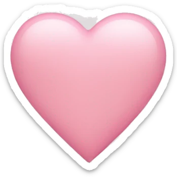 light pink heart  sticker