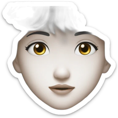 griffith-from-berserk-with-long-and-curl-white-air-in-a-prestigious-silver-armo sticker