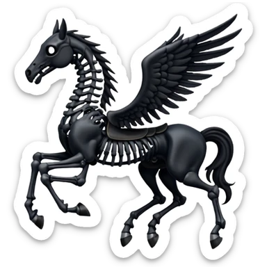 thestral: Winged horses visible only to those who have witnessed death and understand its significance. sticker