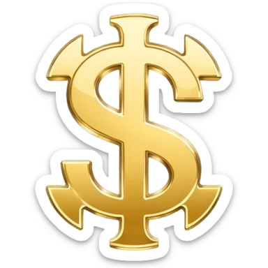 dollar signs sticker