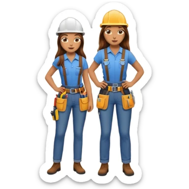 beautiful girl with long brown hair constructing new lounge room area with flat screen tv and couch sticker