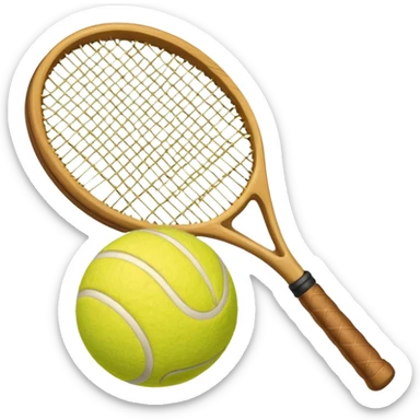 tennis ball and racket sticker