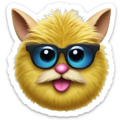 Furby wearing sunglasses sticker