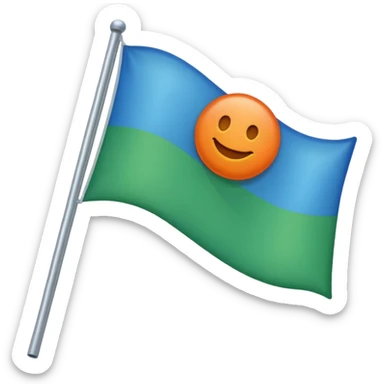 Emoji de drapeau avec les couleurs suivante : 🟦🟧🟩⚪️ plus clair le vert et oublie pas le blanc  sticker