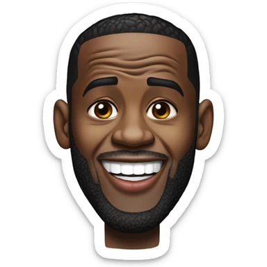 lebron james sticking his tongue out sticker
