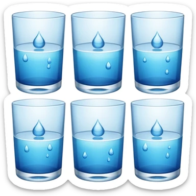 Use a series of frames showing the glass gradually filling with water sticker