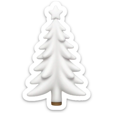 White and pink Christmas tree sticker