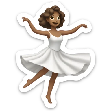 Une femme qui danse , brune avec la peau clair sticker