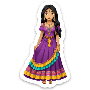 Esmeralda gypsy woman from Hunchback of Notre Dame sticker