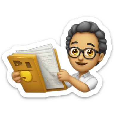 Uma pessoa com a cartola sticker