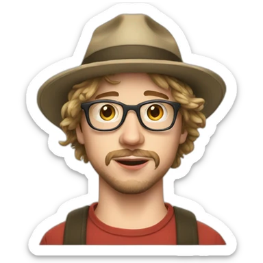 sam hyde wearing a barretina hat sticker