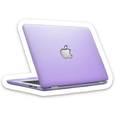 light purple laptop apple sticker