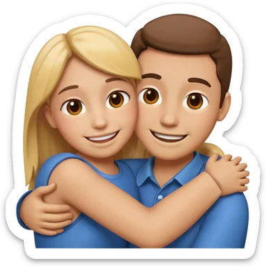 kotz emoji aber von 2 menschen  sticker