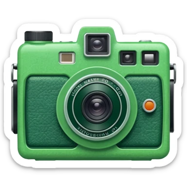 Disposable camera green sticker