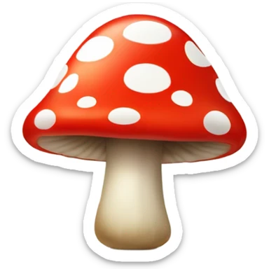 A cute mushroom character sticker