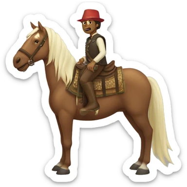 Caballo y una tortuga  sticker