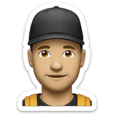 Residente calle 13 con gorra negra sticker