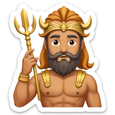 poseidon making quiet sign sticker